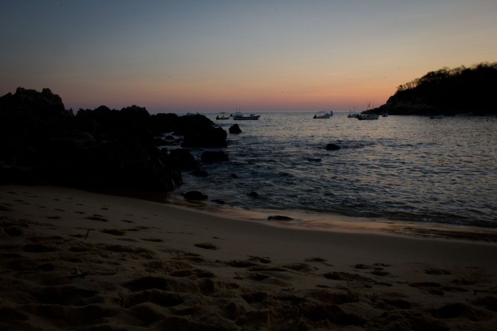 Sunset at Playa Manzanillo, Puerto Escondido